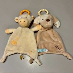Douglas Baby Teether/Lovey (2) Puppy Dog & Giraffe- Good cleaned pre-owned Cond.